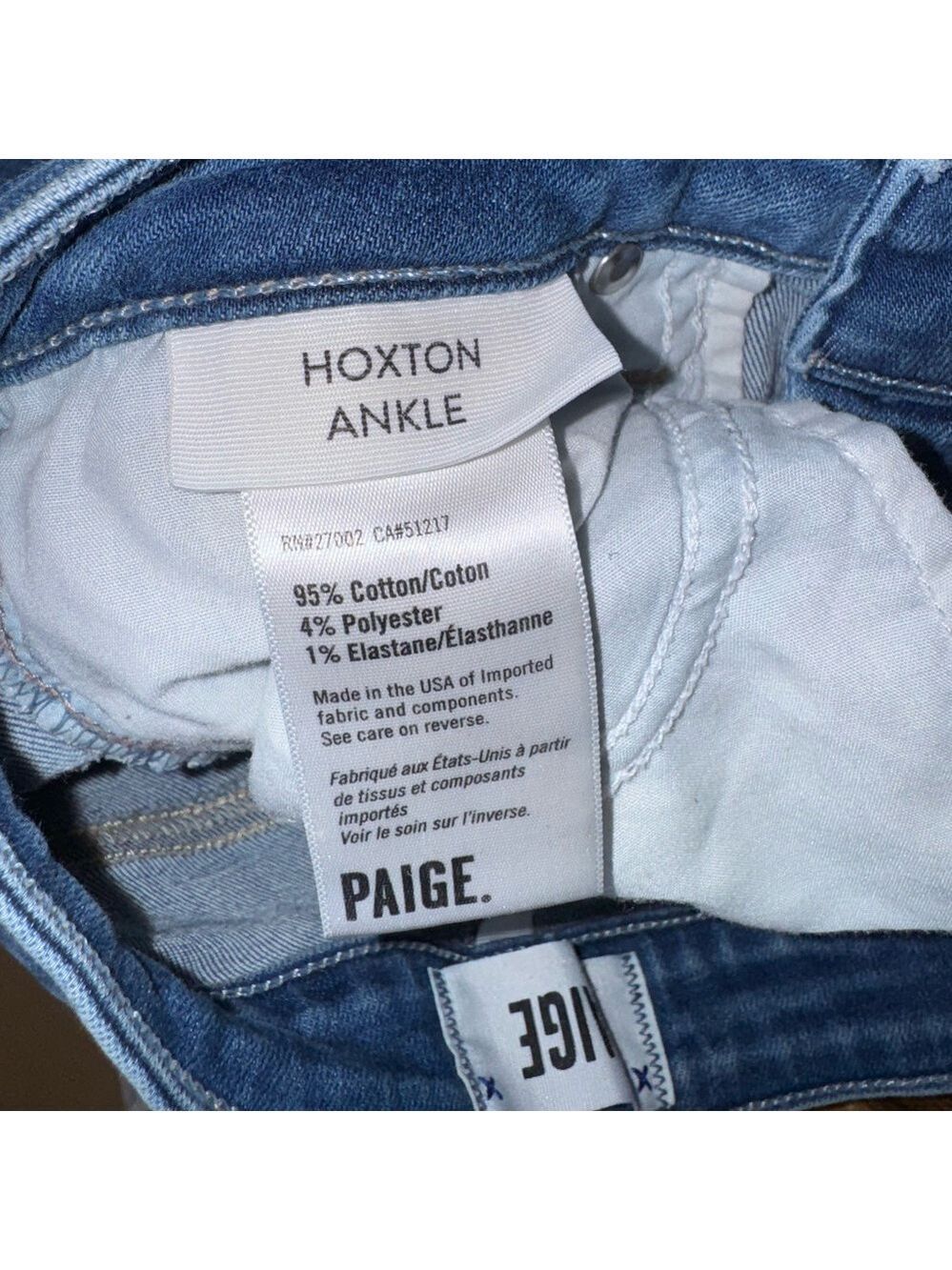 PAIGE Hoxton Ankle Jeans Medium Wash Size 26 - Picture 6 of 6